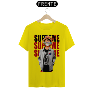 Nome do produto Camiseta Luffy Supreme – One Piece em Estilo Streetwear
