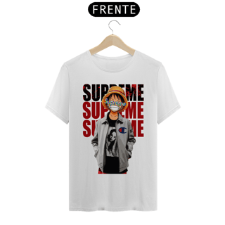 Nome do produto Camiseta Luffy Supreme – One Piece em Estilo Streetwear