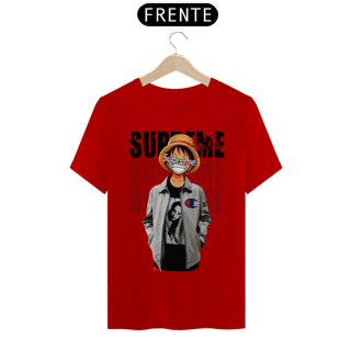 Nome do produto Camiseta Luffy Supreme – One Piece em Estilo Streetwear
