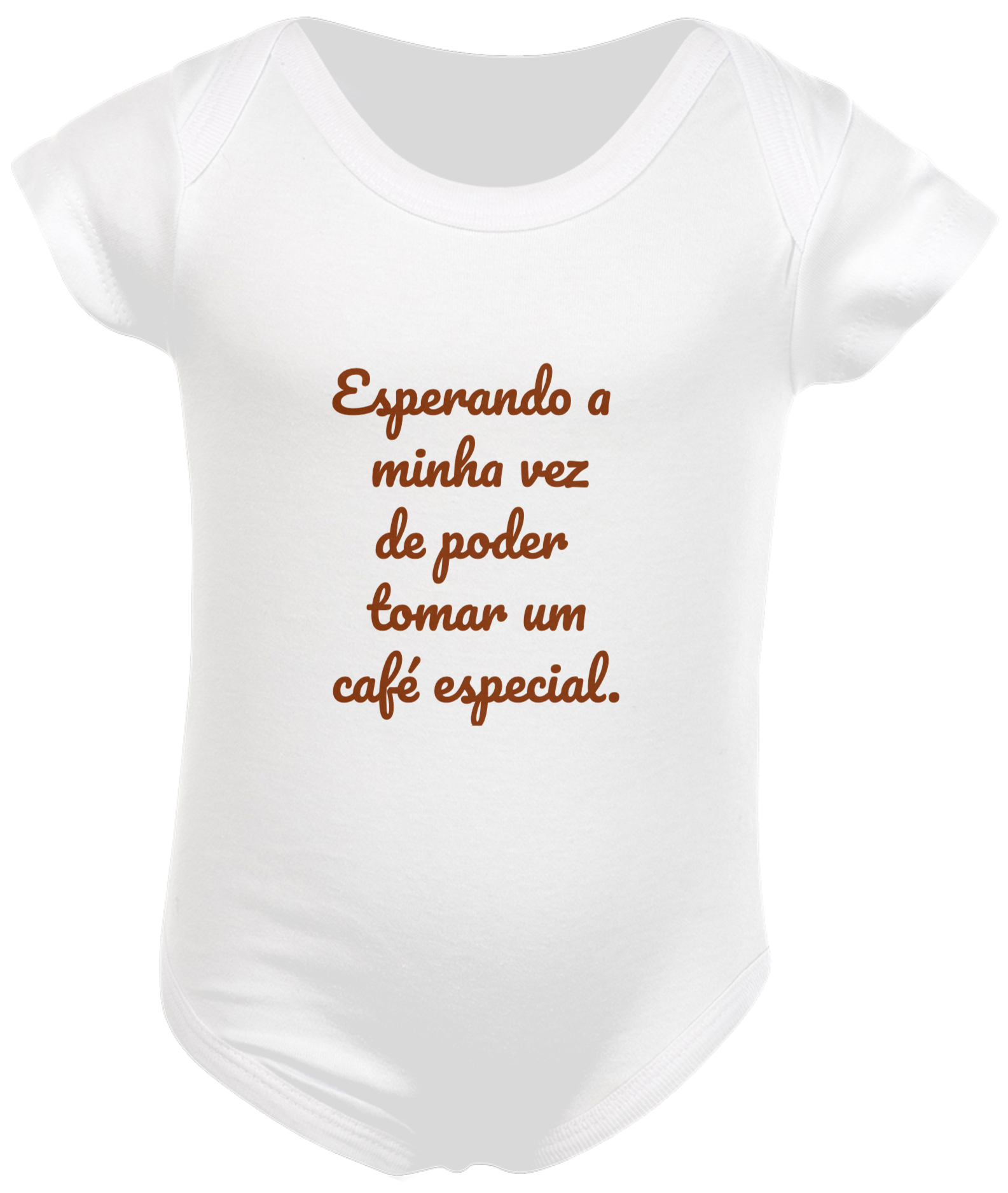 Body bebê Esperando minha vez de poder tomar um café especial