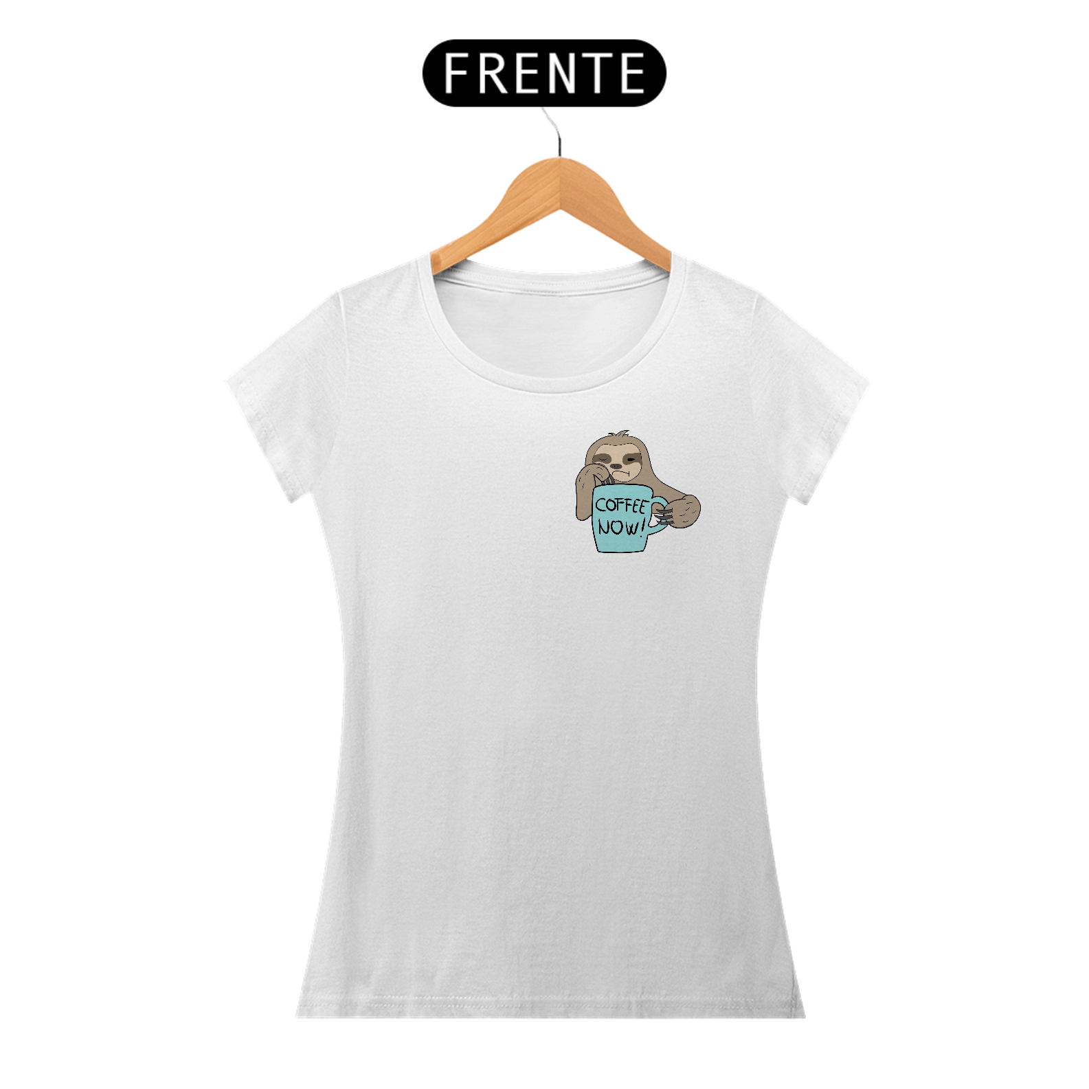 Baby look Bicho Preguiça Coffee Now