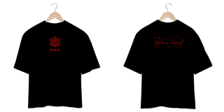 'JAPÃO ALVINEGRO — SP~YOKOHAMA' PRETA/VERMELHA OVERSIZED 