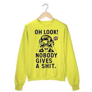Nome do produto Oh Look! Nobody Gives a Shit - Atitude e sarcasmo no look! Moletom Fechado