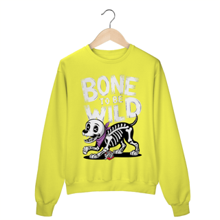 Nome do produto Bone To Be Wild – Cão Esqueleto Divertido - Moletom Fechado