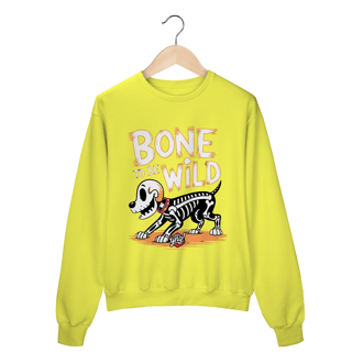 Nome do produto Bone to Be Wild 2 - Cão Esquelético Estilizado - Moletom Fechado