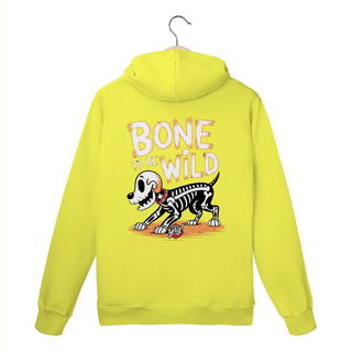Nome do produto Bone to Be Wild 2 - Cão Esquelético Estilizado - Moletom Canguru Costas