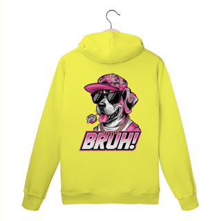 Nome do produto Bruh! Cachorro Estiloso - Moletom Canguru Costas