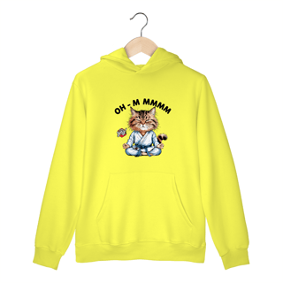 Nome do produto Meditação Felina - Moletom Canguru Frente