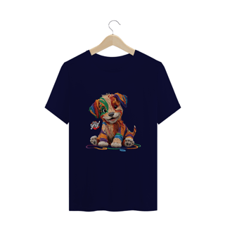 Nome do produto Cachorrinho de Fios - Camiseta Plus Size