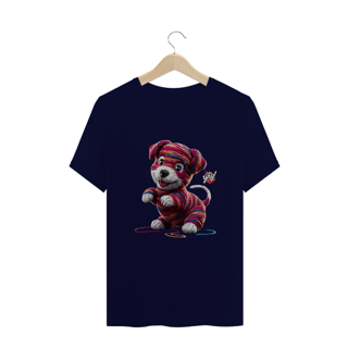 Nome do produto Cachorrinho artístico - Camiseta Plus Size