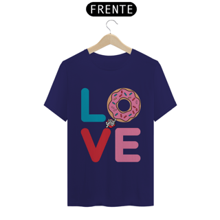 Nome do produto Amor e Donuts - Camiseta Unissex