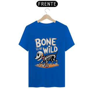 Nome do produto Bone to Be Wild 2 - Cão Esquelético Estilizado - Camiseta Unissex