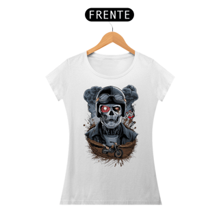 Nome do produto Crânio de Batalha - Camiseta Feminina