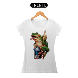 Nome do produto Sapo Rebelde - Camiseta Feminina
