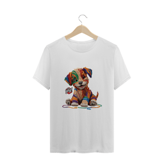 Nome do produto Cachorrinho de Fios - Camiseta Plus Size
