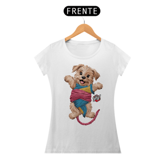 Nome do produto Cachorrinho brincalhão - Camiseta Feminina