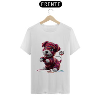 Nome do produto Cachorrinho artístico - Camiseta Unissex