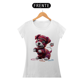 Nome do produto Cachorrinho artístico - Camiseta Feminina