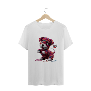 Nome do produto Cachorrinho artístico - Camiseta Plus Size