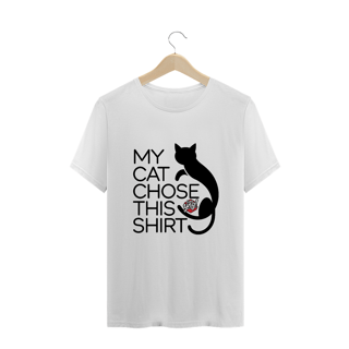 Meu Gato Escolheu - Camiseta Plus Size