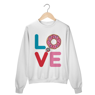 Nome do produto Amor e Donuts - Moletom Fechado