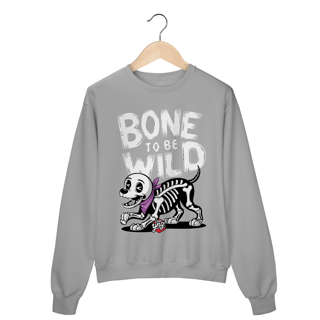 Nome do produto Bone To Be Wild – Cão Esqueleto Divertido - Moletom Fechado