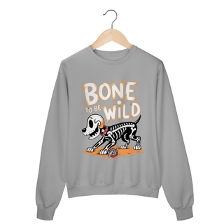 Nome do produto Bone to Be Wild 2 - Cão Esquelético Estilizado - Moletom Fechado