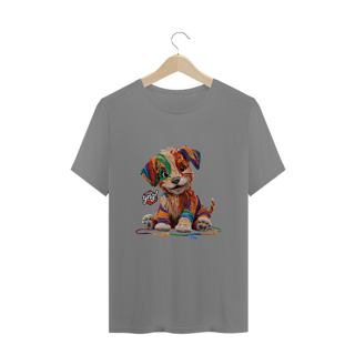 Nome do produto Cachorrinho de Fios - Camiseta Plus Size