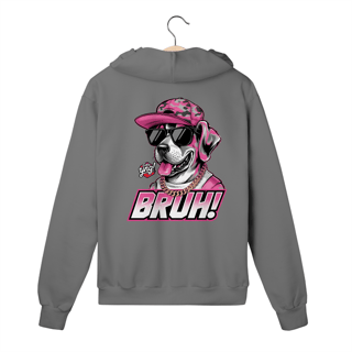 Nome do produto Bruh! Cachorro Estiloso - Moletom com Zíper