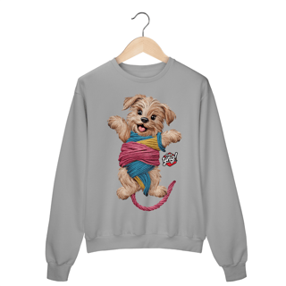 Nome do produto Cachorrinho brincalhão - Moletom Fechado