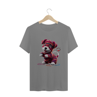 Nome do produto Cachorrinho artístico - Camiseta Plus Size