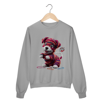 Nome do produto Cachorrinho artístico - Moletom Fechado
