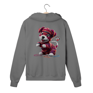 Nome do produto Cachorrinho artístico - Moletom com Zíper