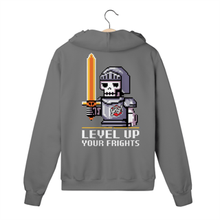 Nome do produto Cavaleiro Esquelético 8 Bits - Moletom com Zíper