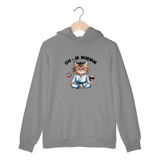 Nome do produto Meditação Felina - Moletom Canguru Frente