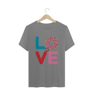 Nome do produto Amor e Donuts - Camiseta Plus Size