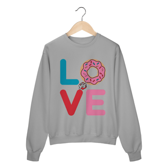 Nome do produto Amor e Donuts - Moletom Fechado