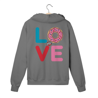 Nome do produto Amor e Donuts - Moletom com Zíper