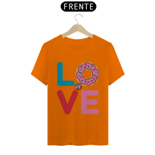 Nome do produto Amor e Donuts - Camiseta Unissex