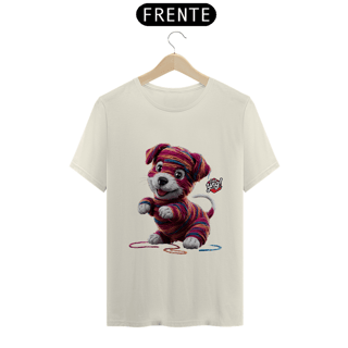 Nome do produto Cachorrinho artístico - Camiseta Unissex
