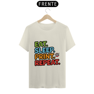 Nome do produto Comer, Dormir, Imprimir, Repetir - Camiseta Unissex