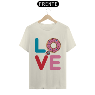 Nome do produto Amor e Donuts - Camiseta Unissex