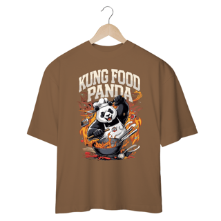 Nome do produto Kung Food Panda - Sátira Divertida e Descolada - Camiseta Plus Size