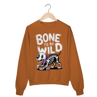 Nome do produto Bone To Be Wild – Cão Esqueleto Divertido - Moletom Fechado