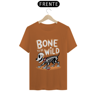 Nome do produto Bone to Be Wild 2 - Cão Esquelético Estilizado - Camiseta Unissex