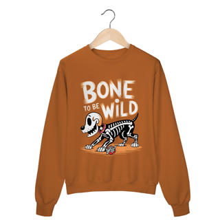Nome do produto Bone to Be Wild 2 - Cão Esquelético Estilizado - Moletom Fechado
