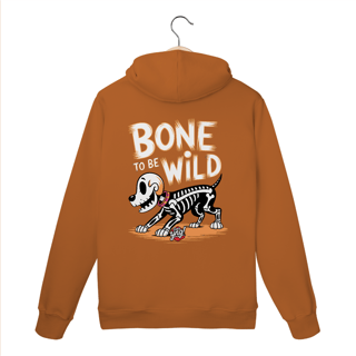 Nome do produto Bone to Be Wild 2 - Cão Esquelético Estilizado - Moletom Canguru Costas