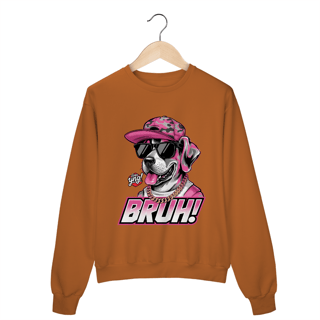 Nome do produto Bruh! Cachorro Estiloso - Moletom Fechado