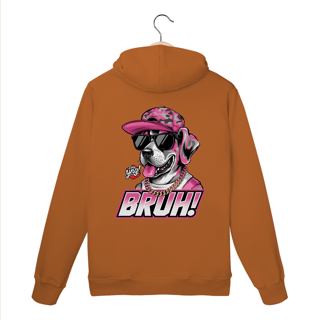 Nome do produto Bruh! Cachorro Estiloso - Moletom Canguru Costas