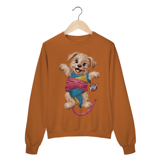 Nome do produto Cachorrinho brincalhão - Moletom Fechado